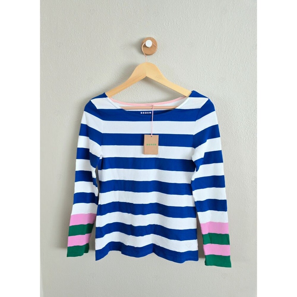 NWT Boden Ella Breton Stripe Top, Sz US 2